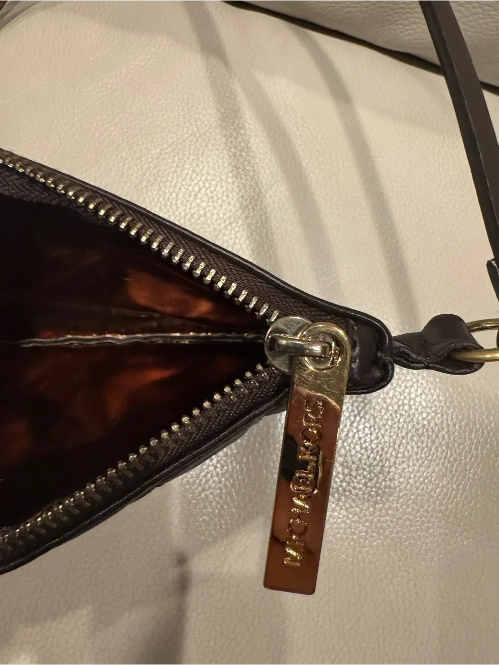 Michael Kors Quilted Leather belt Bag with Gold Hardware